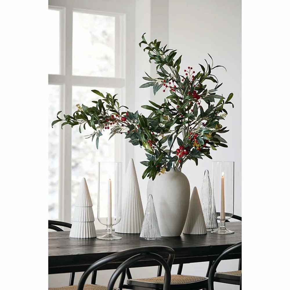 Crate&Barrel White Ceramic Lighted Tree MEDIUM